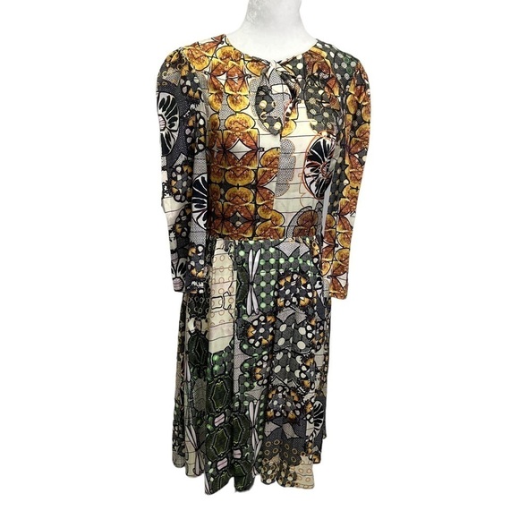 & Other Stories African Mood Dress Multicolour A-Line 3/4 Sleeve Size Small - 6 - Picture 5 of 15